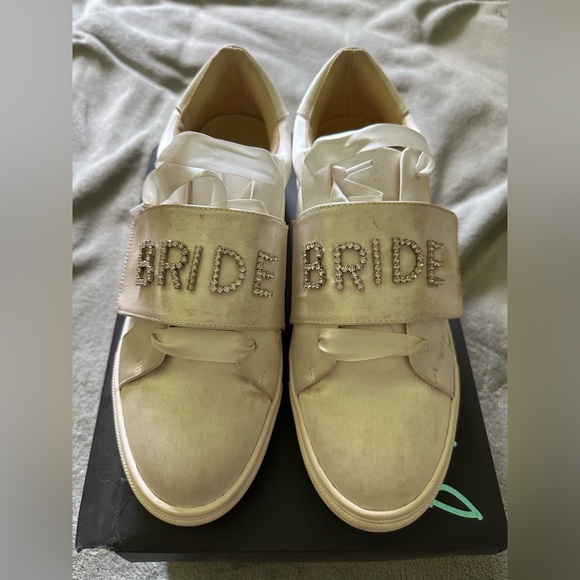 Blue by Betsey Johnson Women's SB-Liana Sneaker, Ivory Satin, 9 - Picture 1 of 9